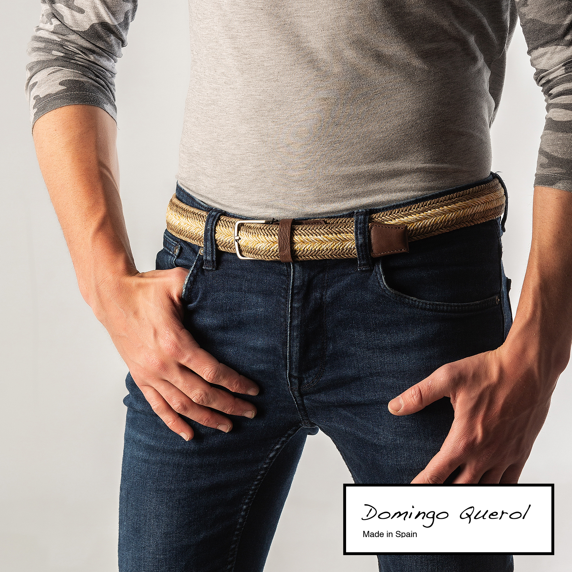 trenzado para hombre - Cinturones de Piel DQ